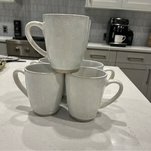 Classic Cream Stoneware Mug Set